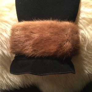 Vintage real fur cuffs